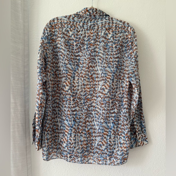 THEORY Printed Classic Menswear Shirt size Small - Picture 8 of 12